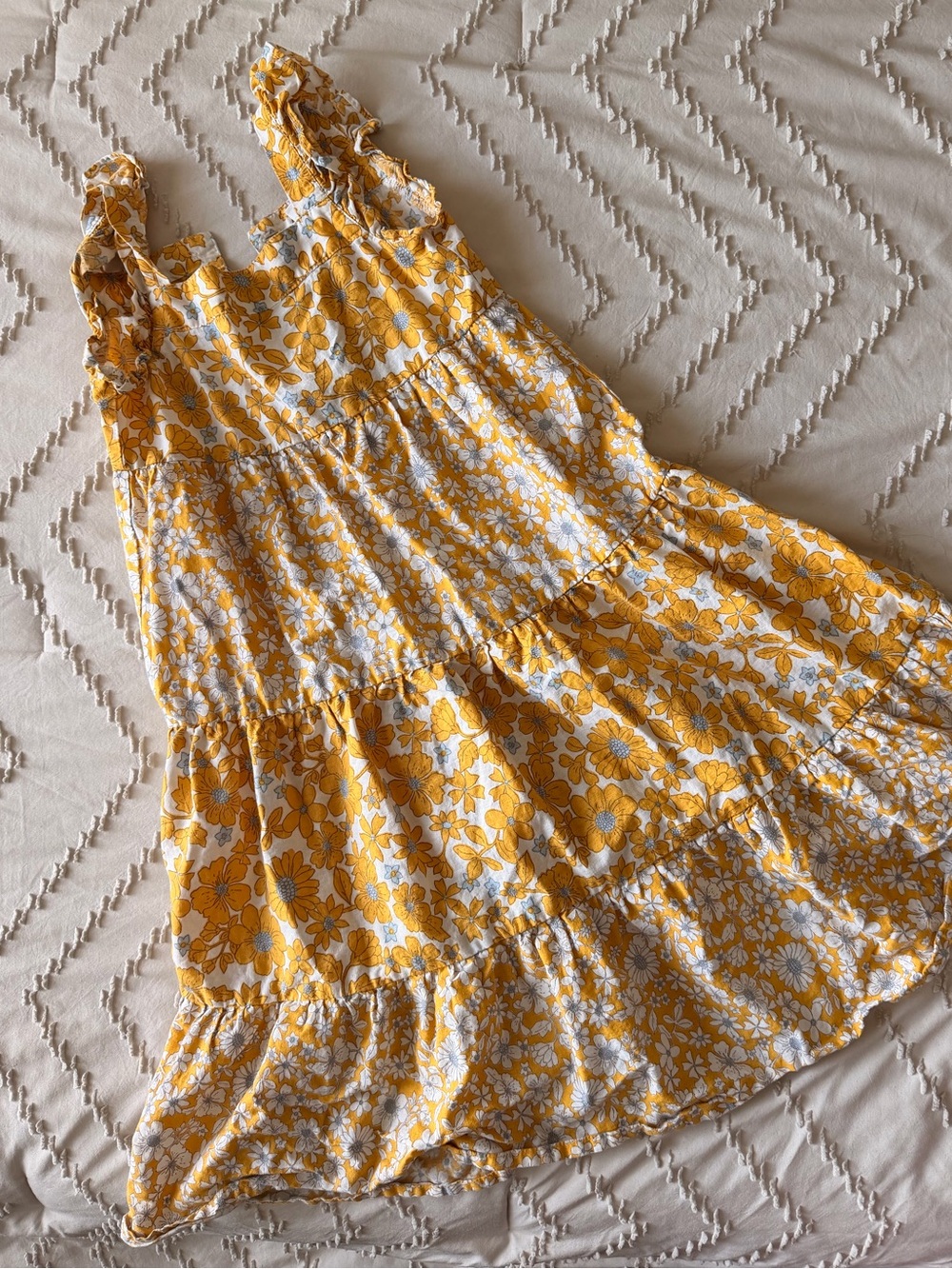 Carter's Yellow Floral Tiered Ruffle Sundress